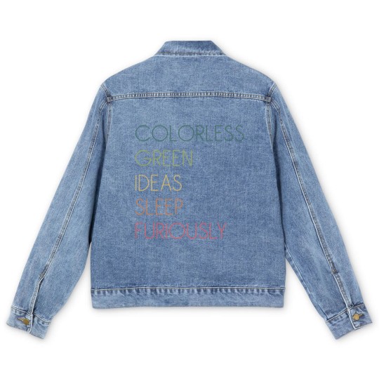 Discover Colorless Green Ideas Sleep Furiously Men's Denim Jackets