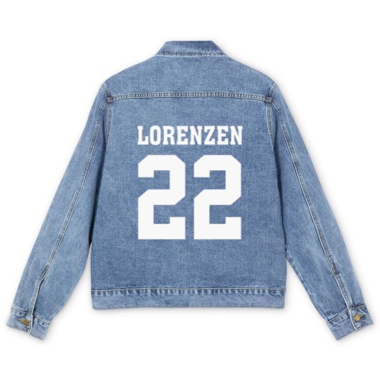 Discover Lorenzen 22 Hefty-Lefty Legend Football College Jared 2 Sides Men's Denim Jackets