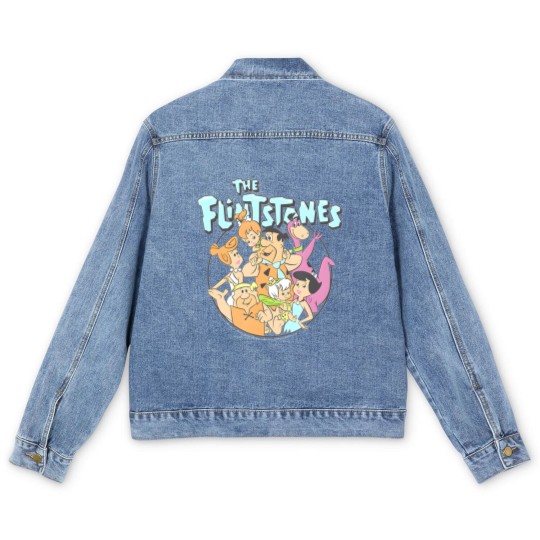 Discover the flintstones group shot family classic vintage logo t Men's Denim Jackets