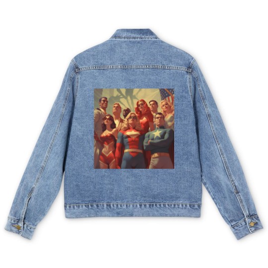 Discover justice society of America Men's Denim Jackets