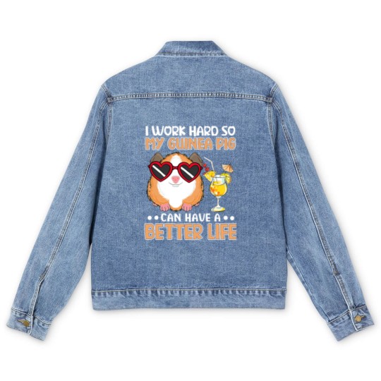 Discover GP Guinea Pig Funny Guinea Pig Guinea Pig Men's Denim Jackets