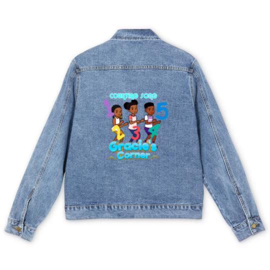 Discover Gracies Corner Phonics Kids Merch Men's Denim Jackets