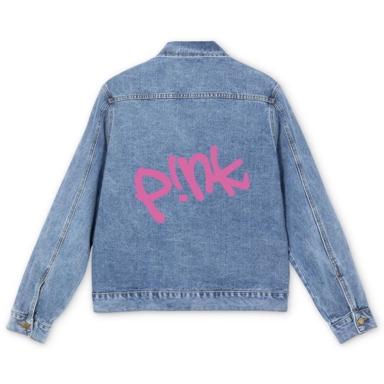 Discover Pink Summer Men's Denim Jackets, Pink Singer Men's Denim Jackets, Pink Merch Tour Men's Denim Jackets