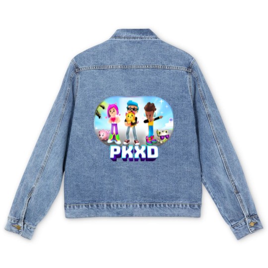 Discover New game,pk xd,kids game,pk xd for kids Men's Denim Jackets