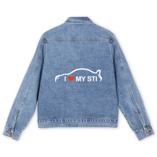 Discover STI Impreza "I love my STI" Men's Denim Jackets