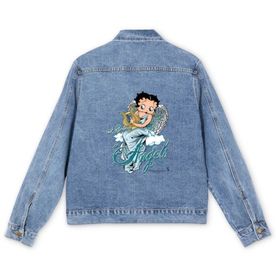 Discover Betty Boop I Believe in Angels Men's Denim Jackets