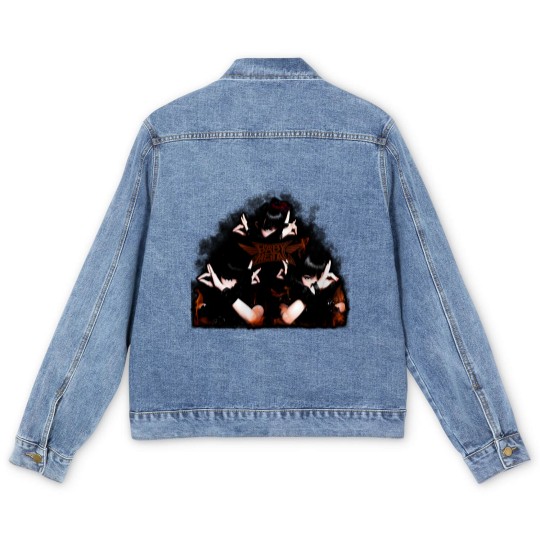 Discover Babymetal Men's Denim Jackets, Babymetal Men's Denim Jackets, Babymetal J-Pop Men's Denim Jackets, Japanese J-pop Men's Denim Jackets