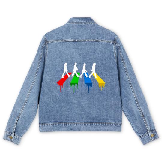 Discover Abbey Road CMYK Street Walk Men's Denim Jackets