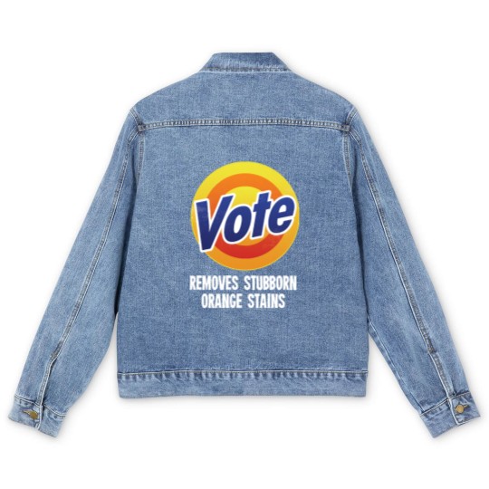 Discover Vote Removes Stubborn Orange Stains - Grunge ver Men's Denim Jackets