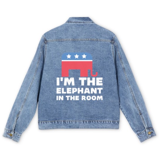 Discover I'm The Elephant In The Room Republican Gift Men's Denim Jackets