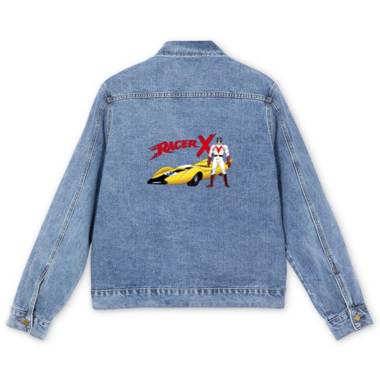 Discover Racer X Tribute to Original 60s Speed Racer Cartoon Series Men's Denim Jackets
