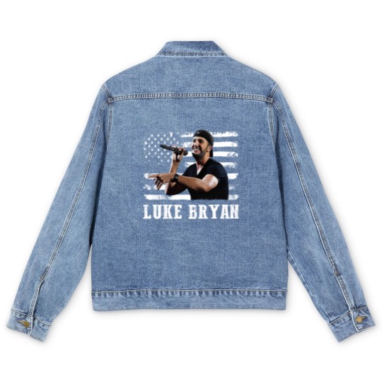 Discover Distressed American Flag Music Luke Legend Men's Denim Jackets