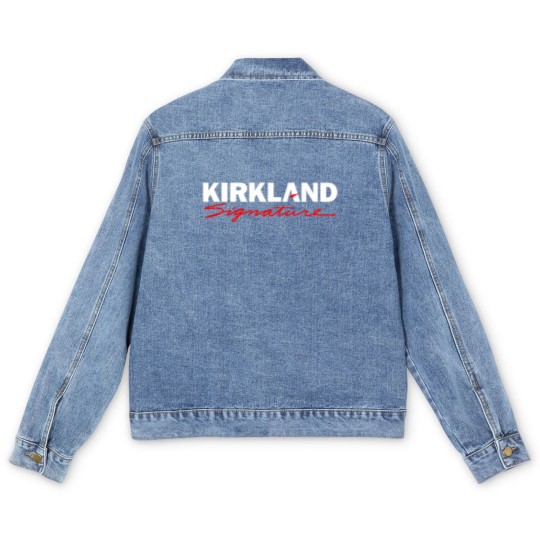 Discover Kirkland  Costco'S Kirkland Men's Denim Jackets, Costco Hot Dog & Soda Combo With Quote Men's Denim Jackets, Costco Hot Dog Lover Gift Men's Denim Jackets