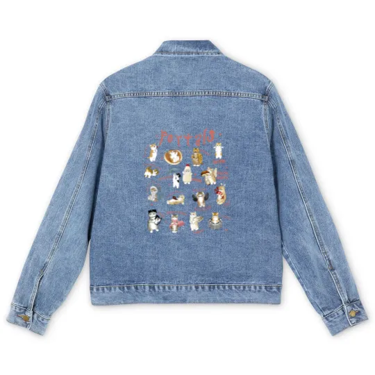 Discover Melanie Men's Denim Jackets, Melanie Cat Portals Men's Denim Jackets, Retro Portals Tour