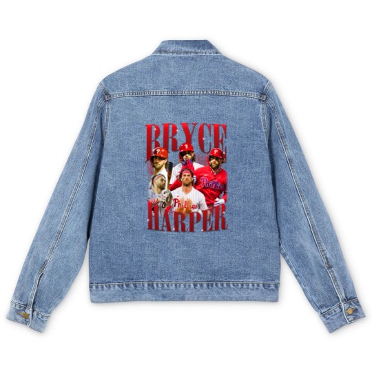 Discover BRYCE HARPER Vintage Men's Denim Jackets, Bryce Harper Homage Men's Denim Jackets