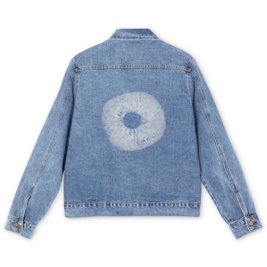 Discover Mycology Mushroom Spore Print Art Men's Denim Jackets