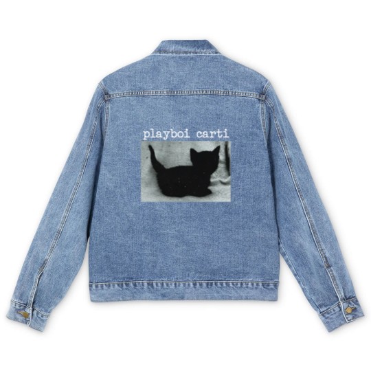 Discover Playboi Carti Cat Men's Denim Jackets Merch Meme Men's Denim Jackets Tour Men's Denim Jackets