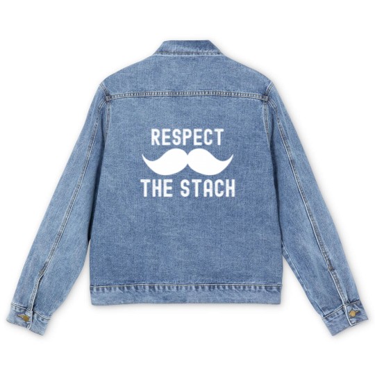 Discover funny mustache respect the stache t Men's Denim Jackets
