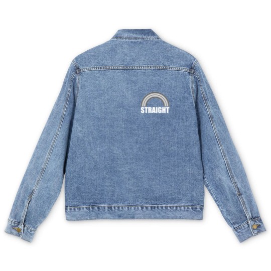 Discover Straight Pride Rainbow Men's Denim Jackets