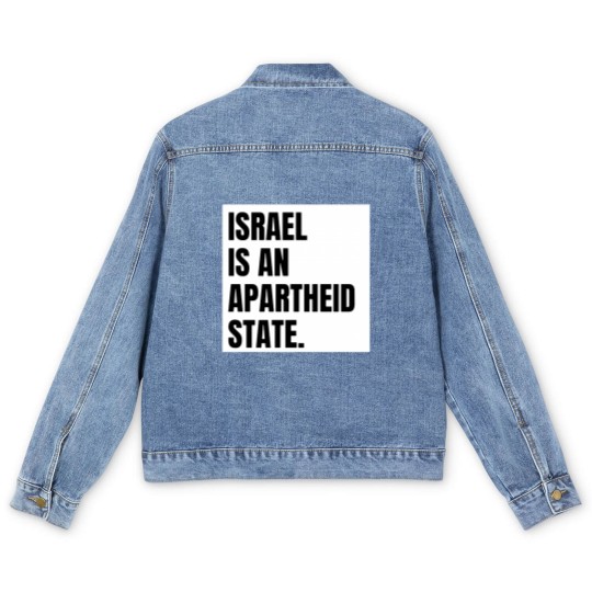 Discover Israel is an Apartheid State Men's Denim Jackets