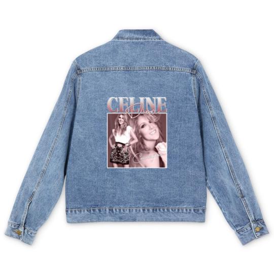 Discover Célines Dions Pop Music Diva Legend 80s Limited Men's Denim Jackets
