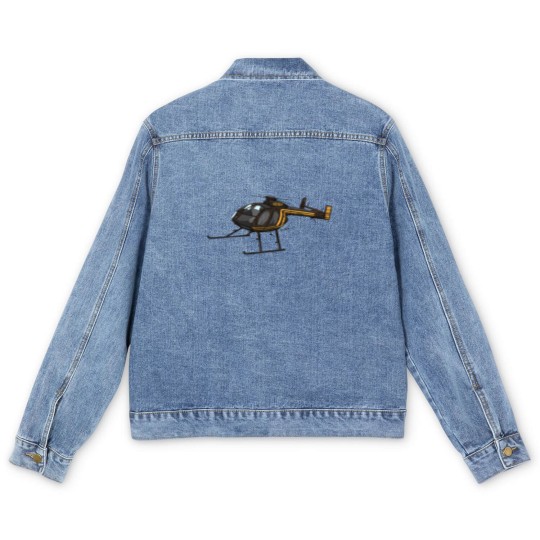 Discover Md 500 Notar Helicopter N520Ky Men's Denim Jackets