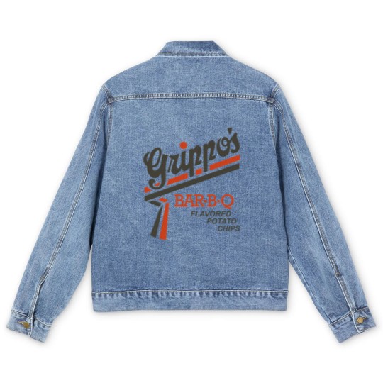 Discover Grippos Bar-B-Q Flavored Potato Chips Men's Denim Jackets