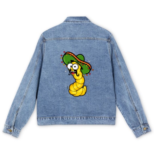 Discover Tequila Worm Men's Denim Jackets