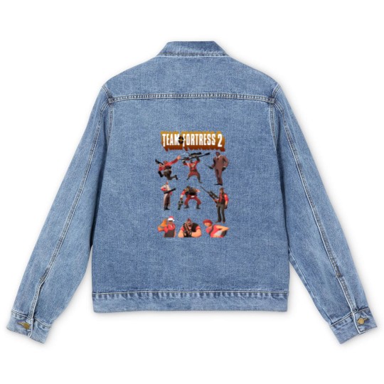 Discover Team fortress all characters classes with tf logo classic Men's Denim Jackets Men's Denim Jackets
