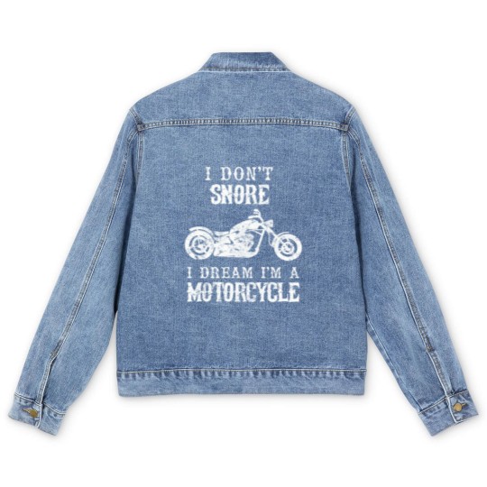 Discover I Don't Snore I Dream I'm A Motorcycle Biker Dad G Men's Denim Jackets