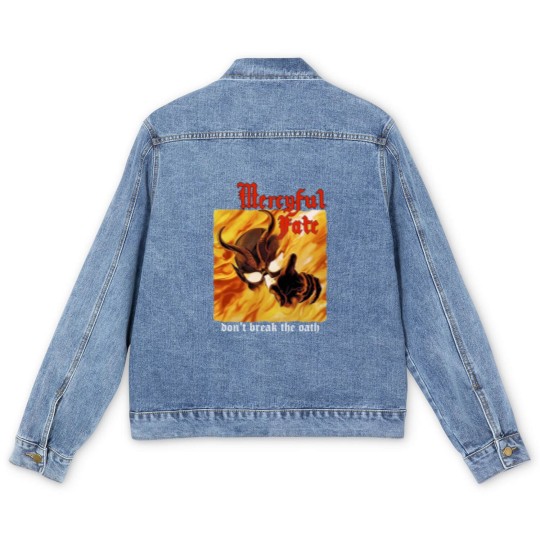 Discover Order mercyful fate don't break the oath'84 king diamand new yellow Men's Denim Jackets Men's Denim Jackets