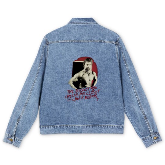 Discover Vintage Chuck Norris The Boogeyman Movie Actors Black Men's Denim Jackets