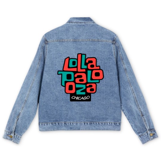 Discover Lollapalooza Chicago Music Festival Men's Denim Jackets