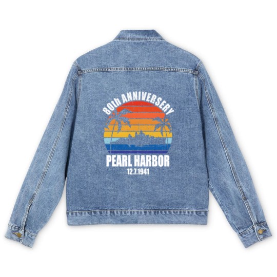 Discover Pearl Harbor Anniversary Sunset Men's Denim Jackets