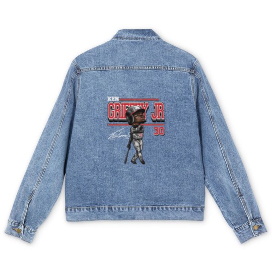 Discover Ken Griffey Jr. Cartoon - Ken Griffey Jr - Men's Denim Jackets