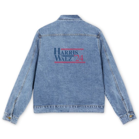 Discover Harris Walz Men's Denim Jackets, Kamala Harris Walz Men's Denim Jackets, Kamala Harris Rally Men's Denim Jackets