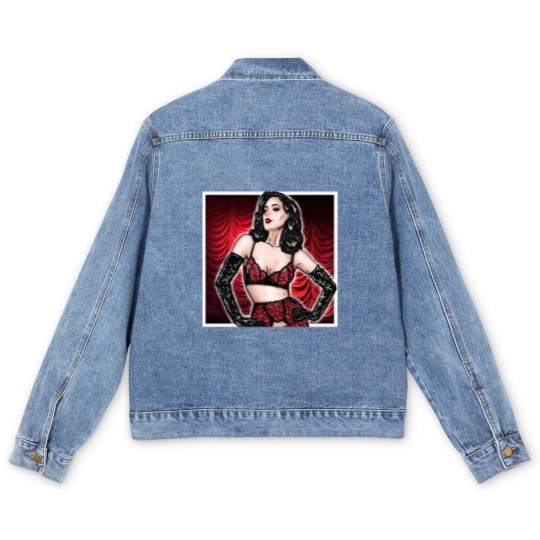 Discover Celebrating the icons - Dita Von Teese (red version) Men's Denim Jackets