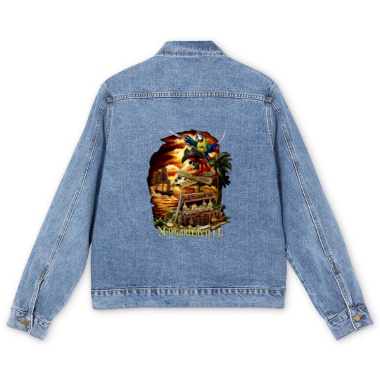 Discover jimmy buffet art Men's Denim Jackets