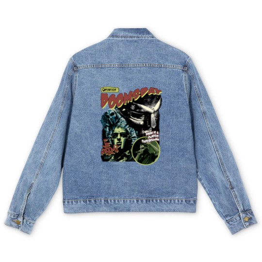 Discover Vintage  MF Dooom 90er Musik Lieben Konzert Grafik Men's Denim Jackets
