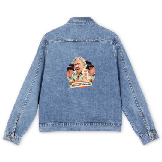 Discover A Succulent Chinese Meal Men's Denim Jackets | This Is Democracy Manifest Iconic Men's Denim Jackets | Charles Dozsa Meme Men's Denim Jackets