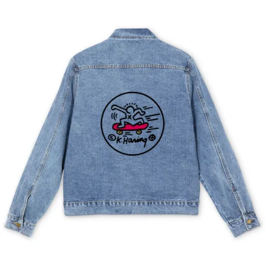 Discover Keith Haring Skateboard Men's Denim Jackets