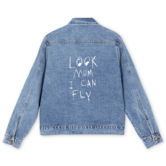 Discover Travis Look Mom I Can Fly Cactus Cactus Jack Astroworld Men's Denim Jackets
