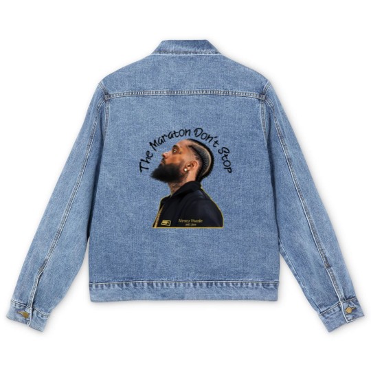 Discover Nipsey Hussle Men's Denim Jackets,Nipsey Hussle graphic Men's Denim Jackets,Nipsey hussle merch,Nipsey Hussle Men's Denim Jackets