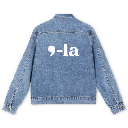 Discover Comma-La Men's Denim Jackets, Kamala Harris Men's Denim Jackets, Biden Harris 2024, Kamala For The People, Vice President, Democrat Men's Denim Jackets