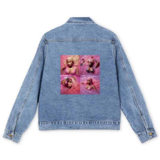Discover Nicki Minaj Men's Denim Jackets, Write A Rap, Pink Friday 2 Men's Denim Jackets, Nicki Minaj Tour Men's Denim Jackets