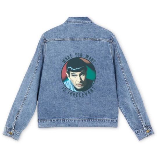 Discover The Original Series Spock What You Want Is Irrelevant Men's Denim Jackets