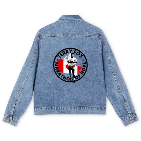 Discover Terry Fox Marathon Of Hope Unisex Men's Denim Jackets, Ryan Reynolds Terry Fox Men's Denim Jackets