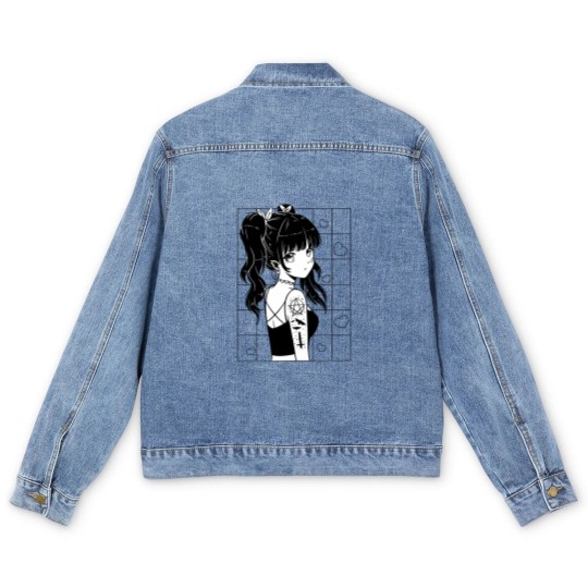 Discover Anime girl Anime girl Anime girl Men's Denim Jackets