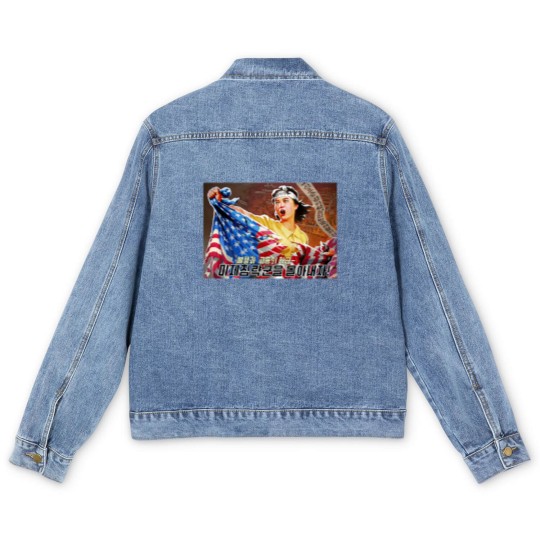 Discover North Korea Propaganda 2 Men's Denim Jackets
