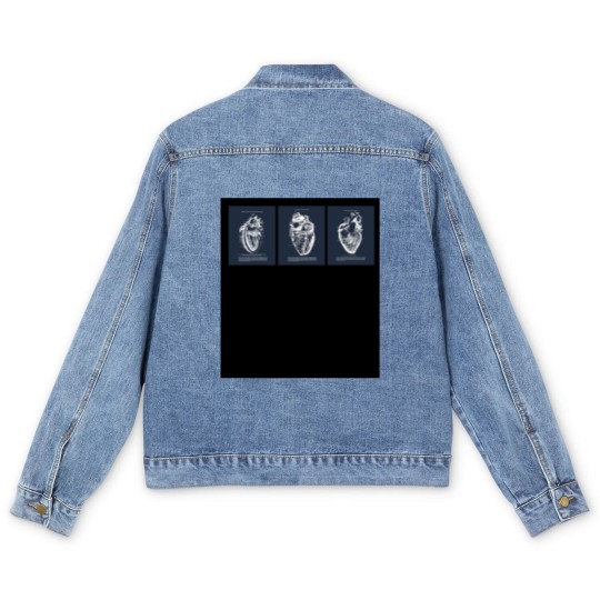 Discover Anatomy Of Human Heart Men's Denim Jackets